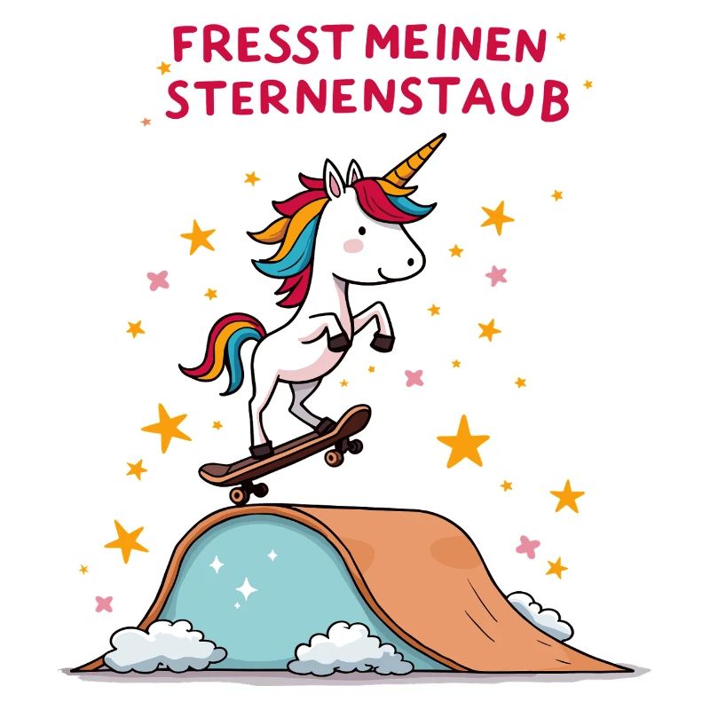 Skateboard-Einhorn