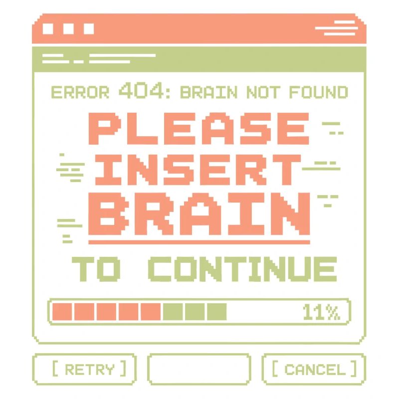 Insert Brain Error 404 Retro Gamer