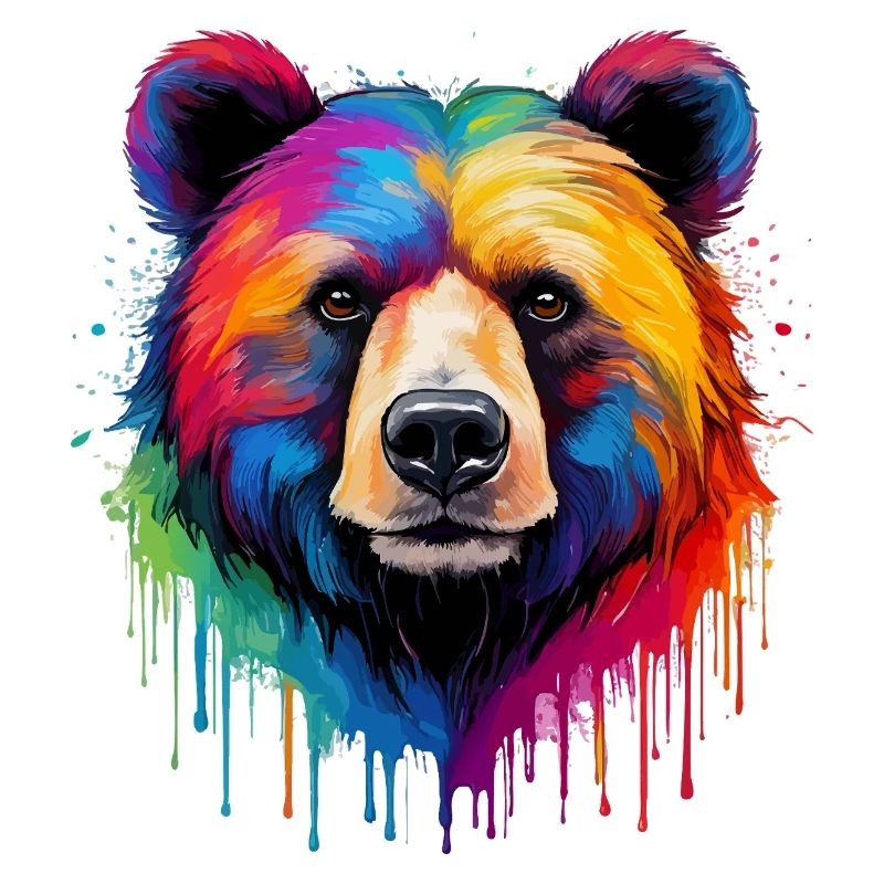 Bär in Regenbogenfarben