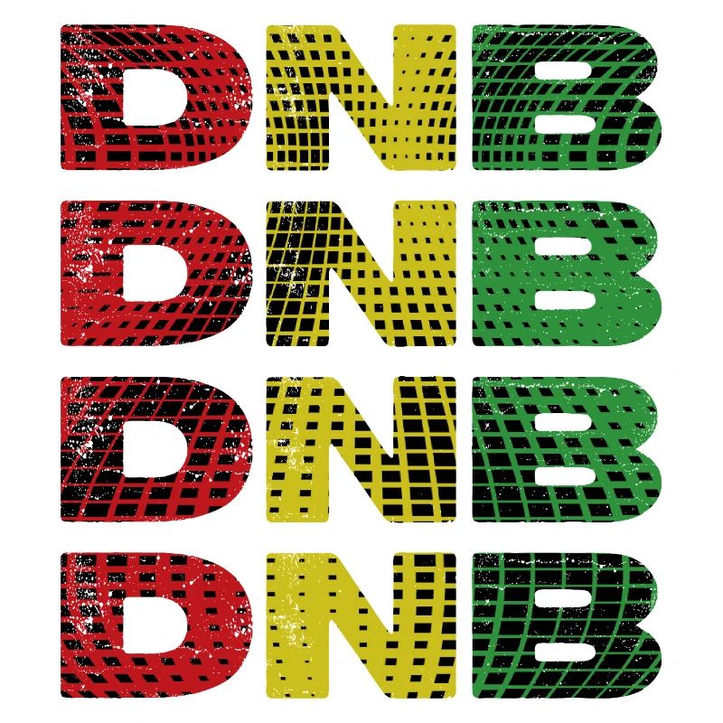 DNB Grid Rainbow Print