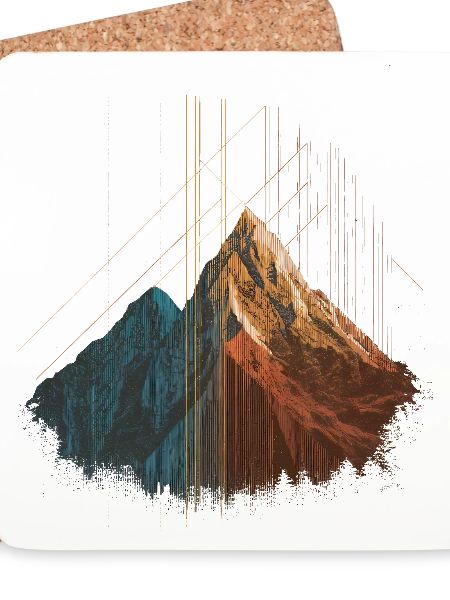 Geometrische Bergkunst – Linien & Farbkontraste