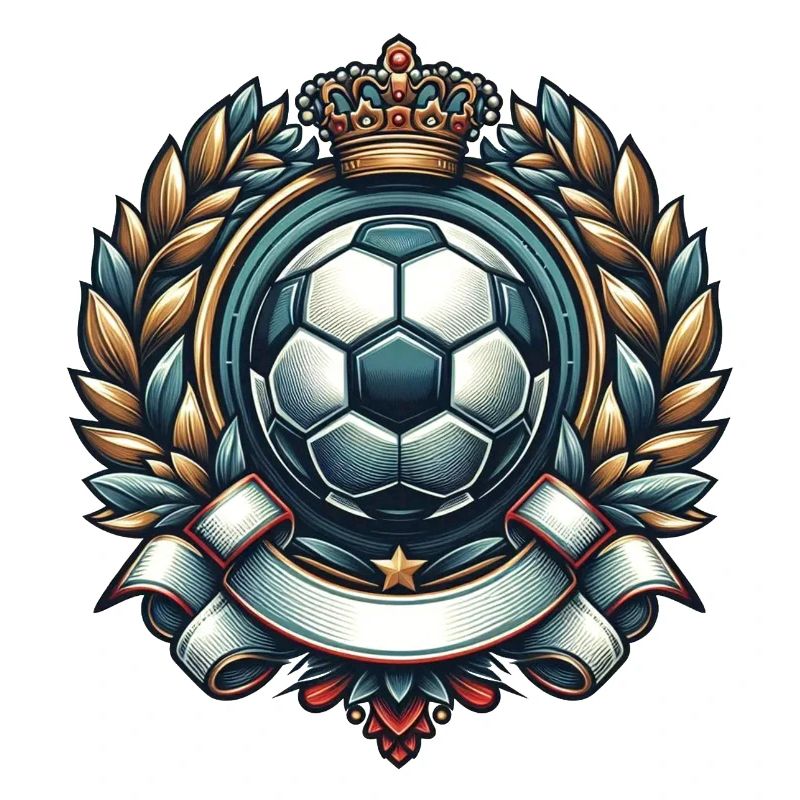 Fussball Logo mit Krone