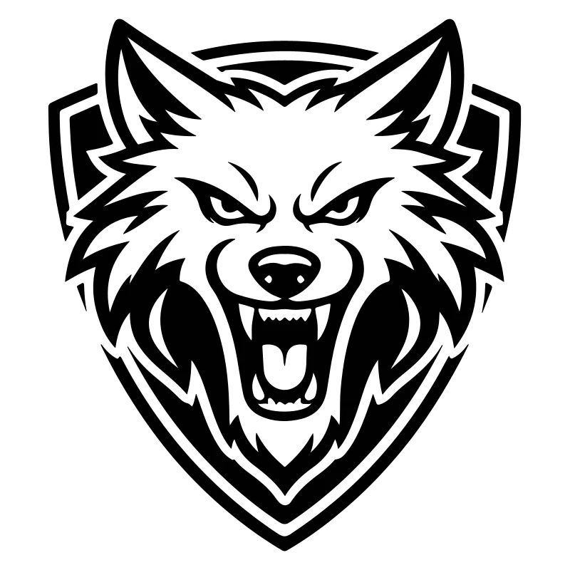 Wolf Kopf Wappen