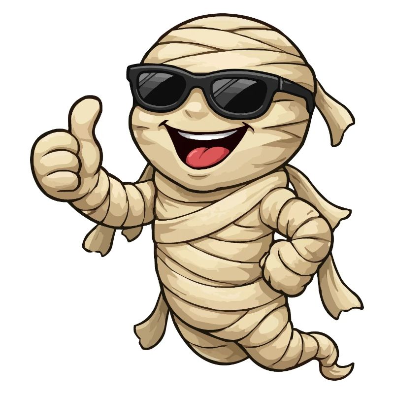 Coole Mumie mit Sonnenbrille
