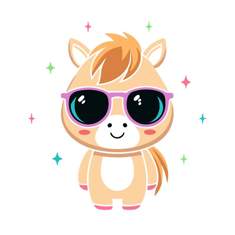 Pony-chic lila Brille