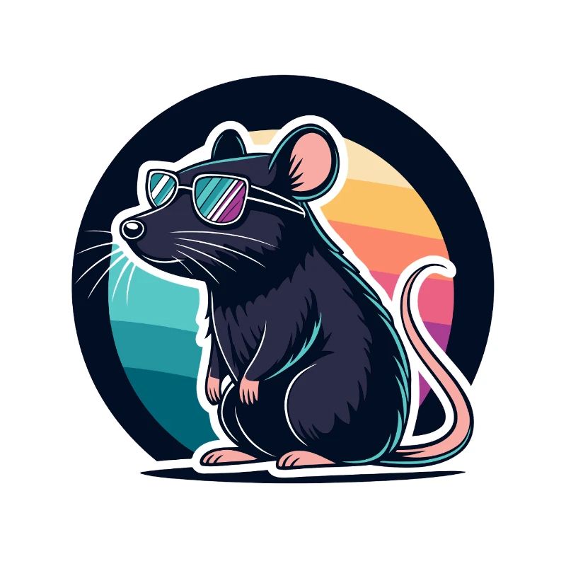 Retro Rainbow Bedtime Chic Mouse