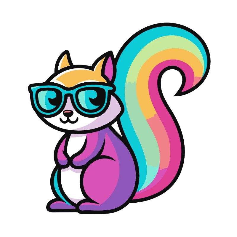 Regenbogen-Eichhörnchen-Brille