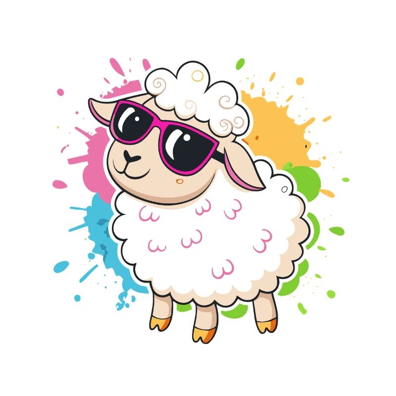 Bunte Schaf-Chic-Brillen
