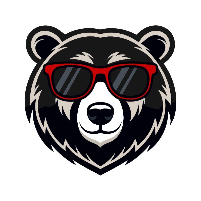Coole Teddybär-rote Brille