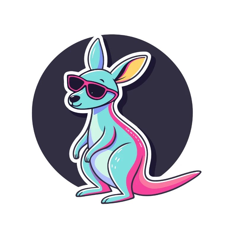 Pastel kangaroo hipster glasses