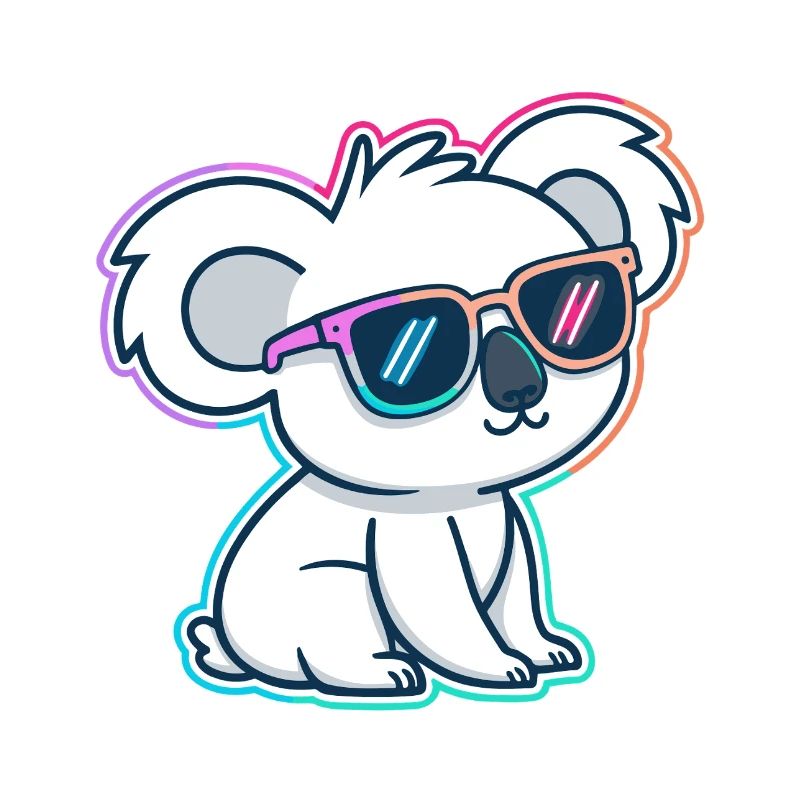 Koala-Neonbrillen