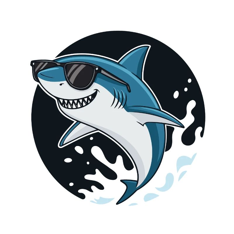Surferhai mit dunkler Brille