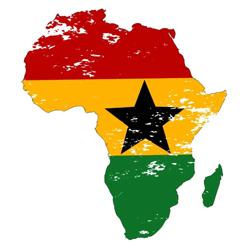 Drapeau du Ghana Afrique utilisé