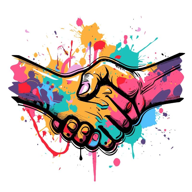 Handschlag graffiti