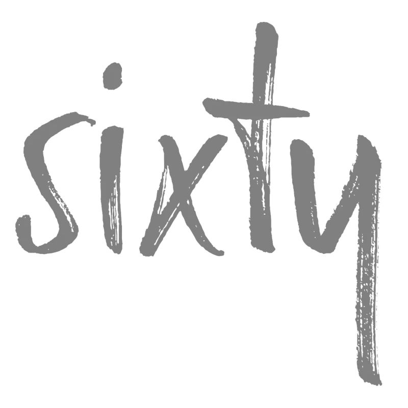 60 sixty Geburtstag Geschenk Zahl sechzig