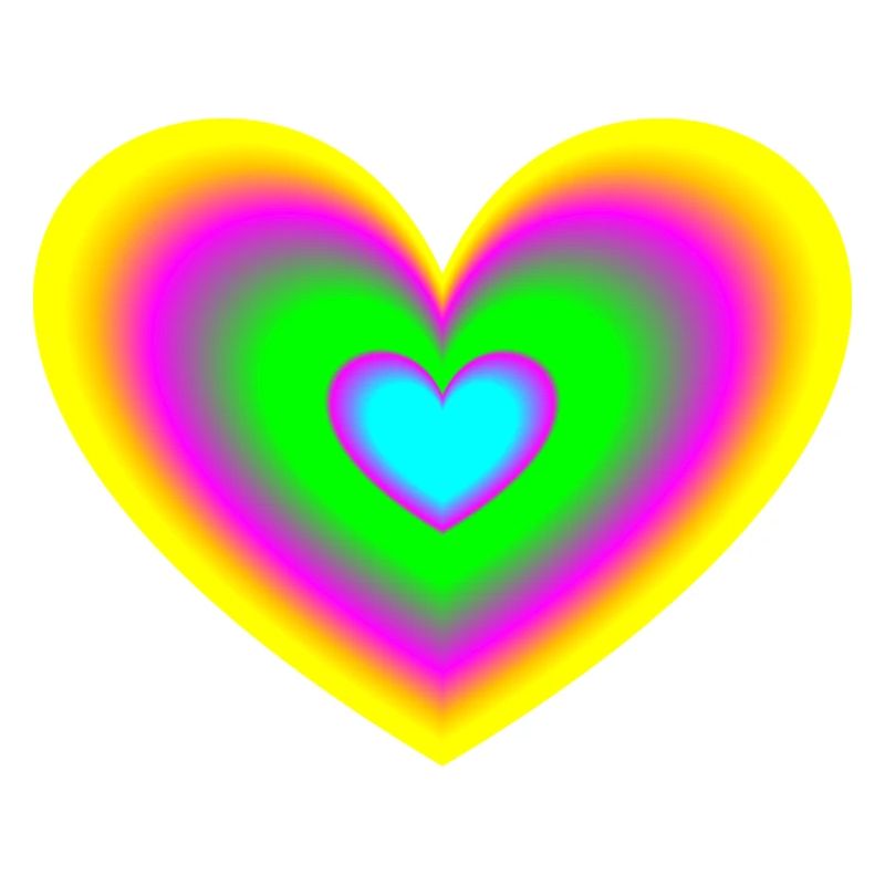 Herz bunt neon