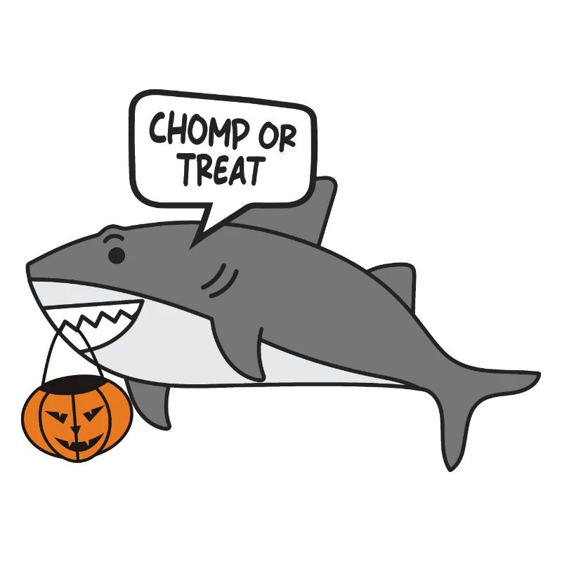 Halloween süßer Hai, Chomp oder Leckerbissen