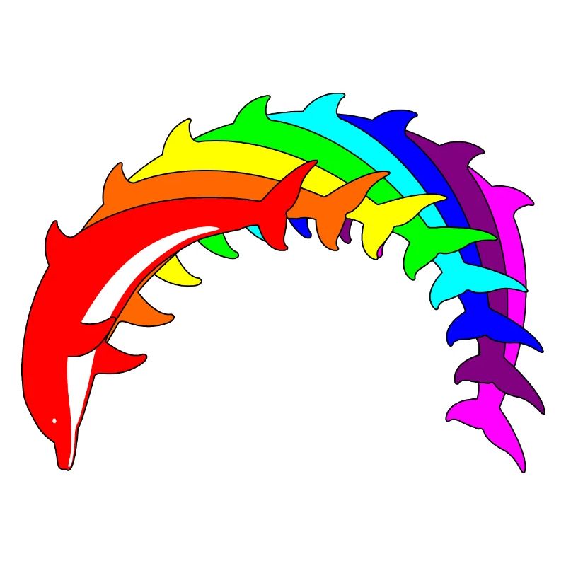 Regenbogen Delfine