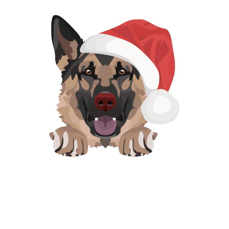 German Shepherd Merry Christmas