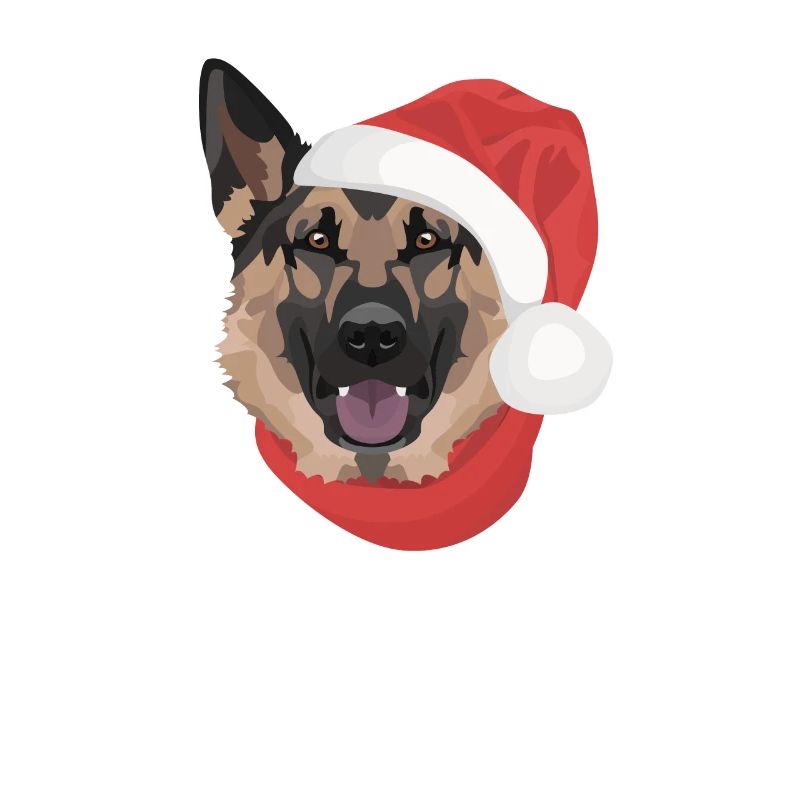 German Shepherd Merry Christmas