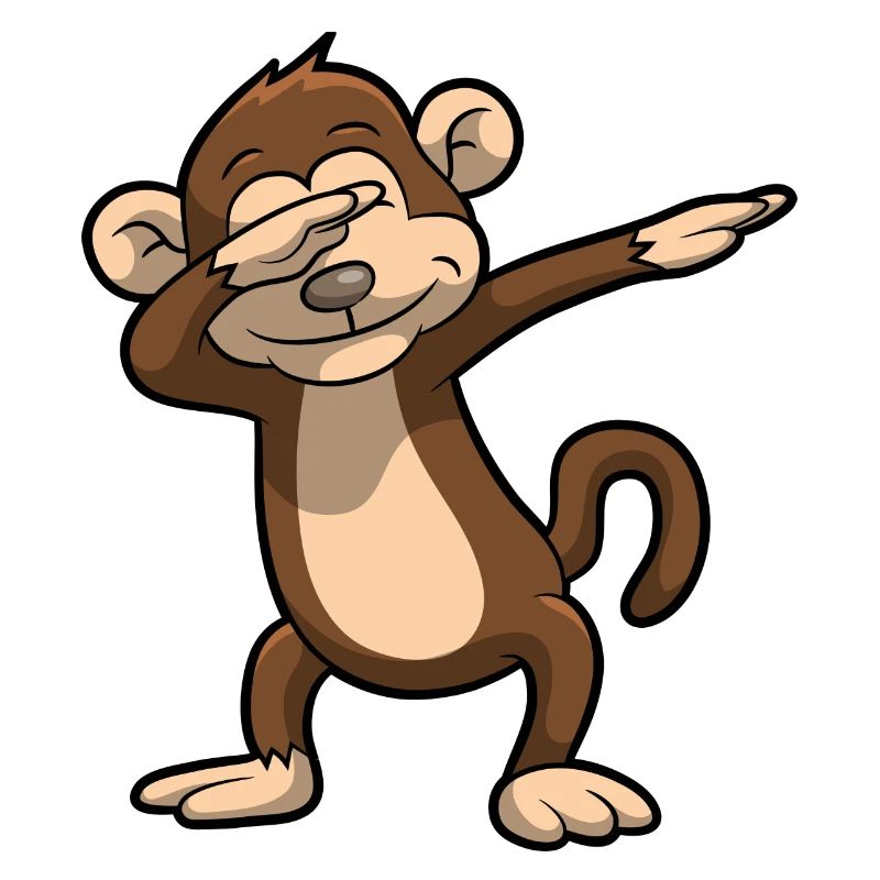 Dabbing monkey funny gift kid birthday
