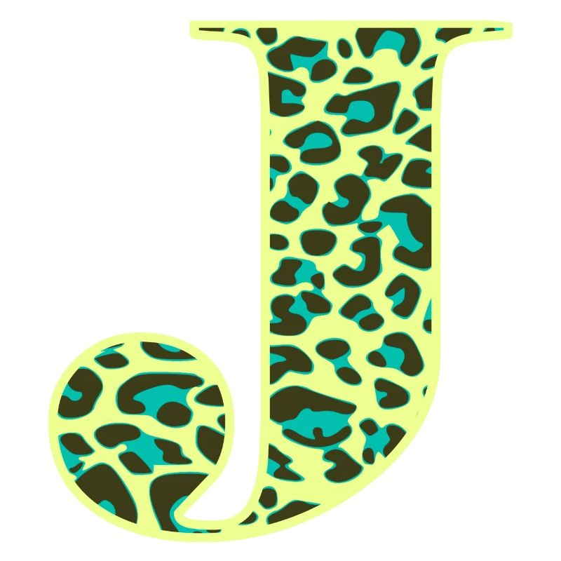 Letter J initial letter initials Leopard Leo