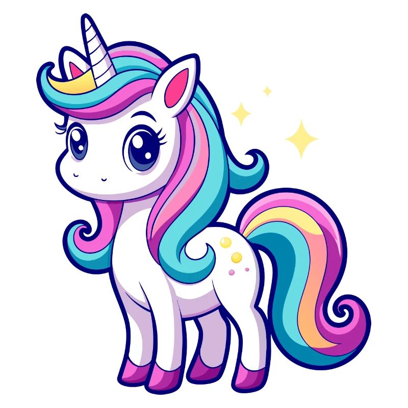 Süßes Regenbogen-Einhorn