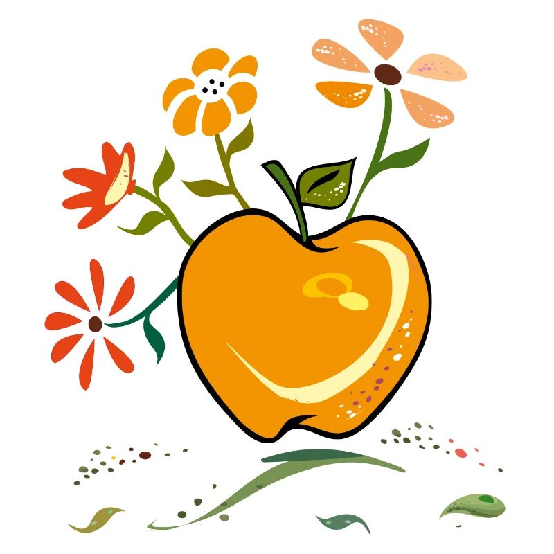 Apfel, Blumengruß