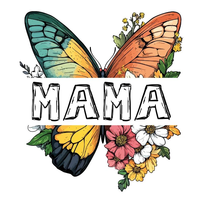 Mama Schmetterling Blumen Beste Mutter Muttertag