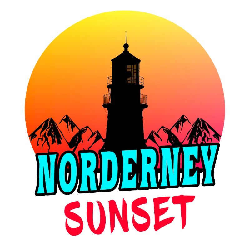 Idée de conception / cadeau pour le phare de Norderney Sunset