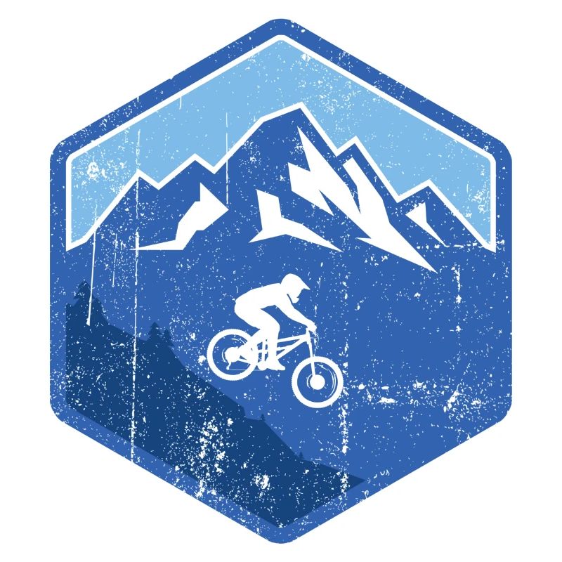 Cycliste de VTT alpin