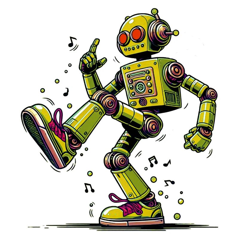 Extraterrestrial alien robot dances