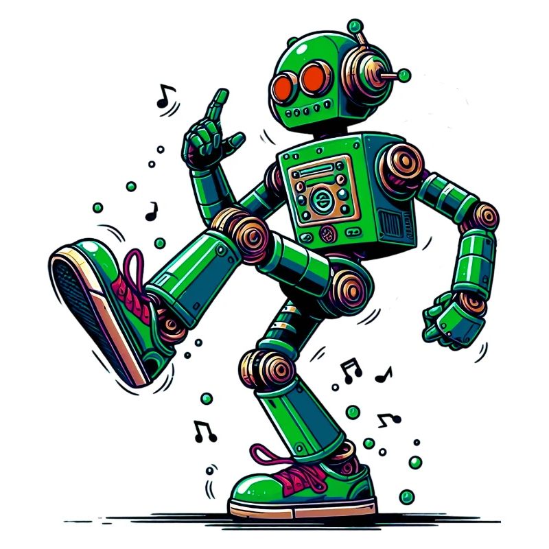 Extraterrestrial alien robot dances