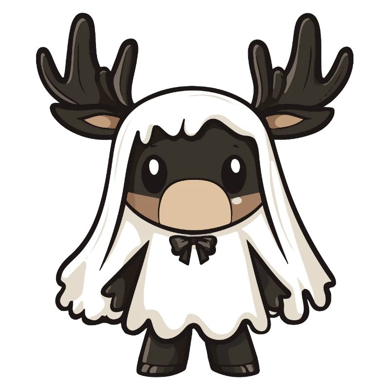 Moose Halloween Ghost