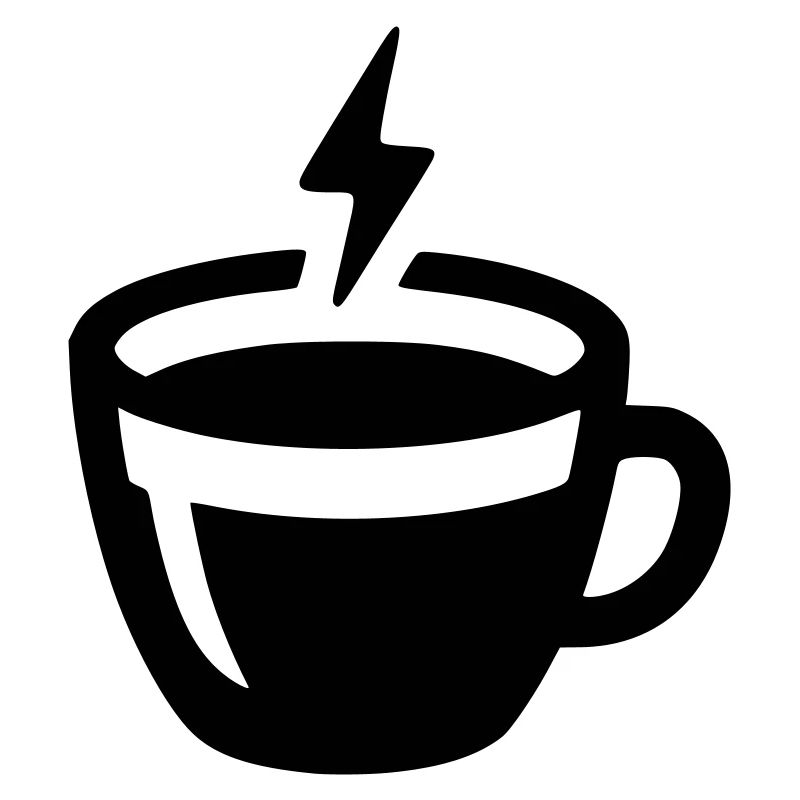Energy Kick: Coffee Mug with Lightning Symbol