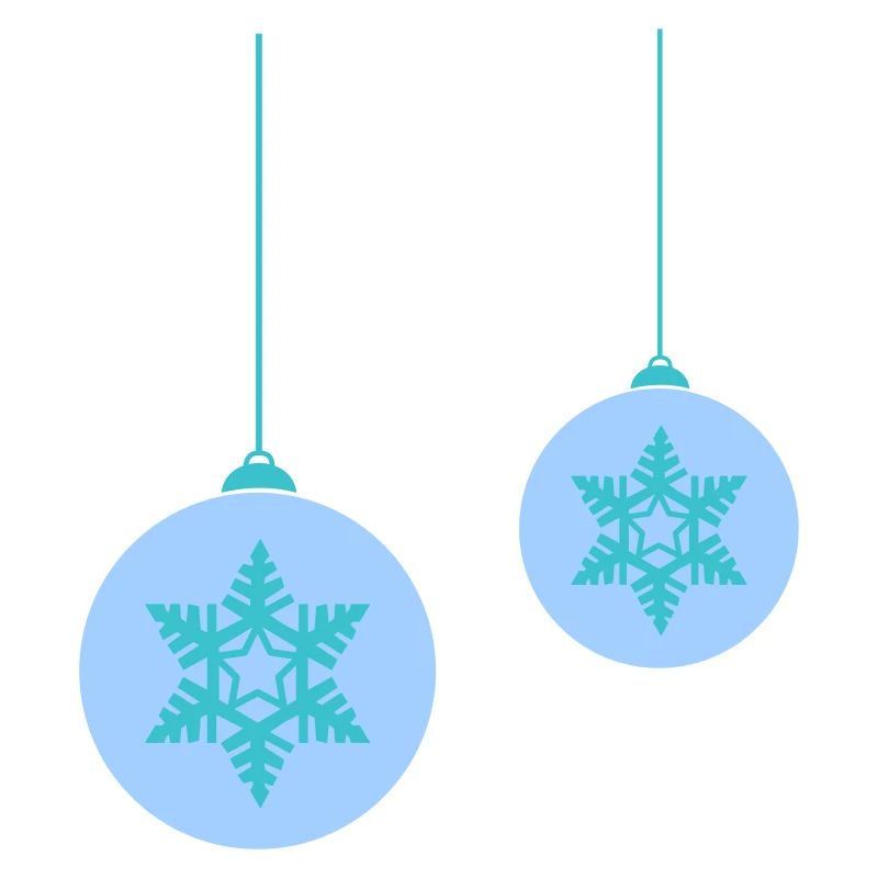 Winterliche Schneeflocken Kugeln
