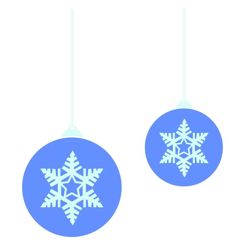 Weihnachtskugel Schneeflocken Blau Ornament