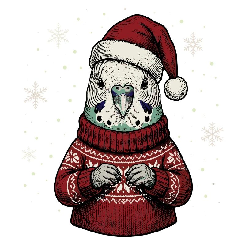 Pyjama de Noël Perruche Perruche avec le Chapeau de Noël