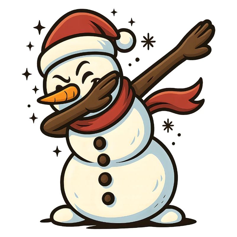Dabbing Snowman