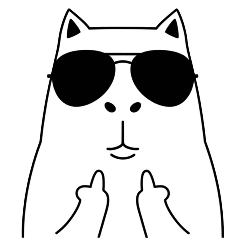 Katzengesicht mit Sonnenbrille