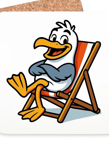 Lounge-Seemöwe am Strand