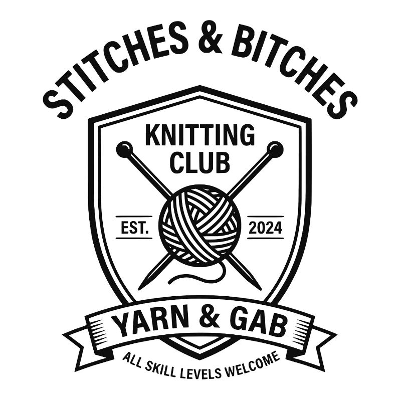 Strickclub-Schildmaschen und Bitches