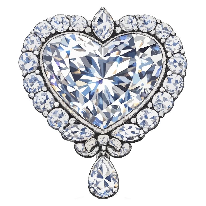Herzförmiger Diamantschmuck