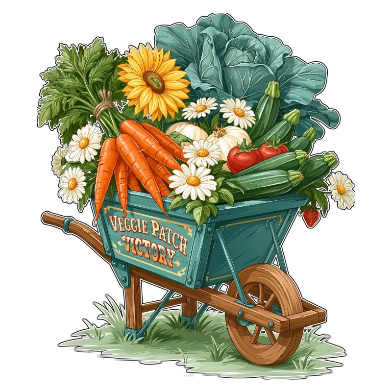 Veggie Patch Victory Garden Wheelbarrow