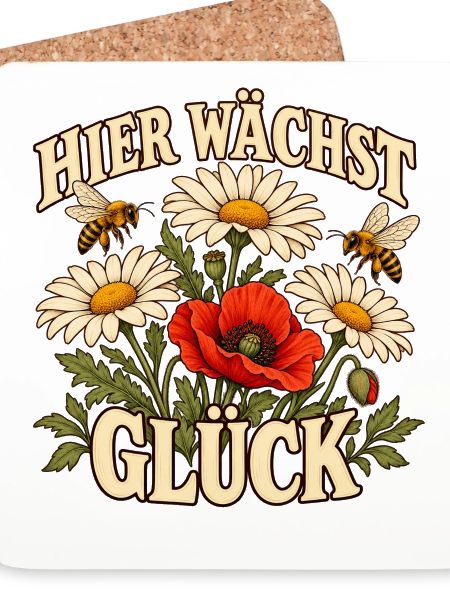 Hier wächst Glück Blumen im Garten