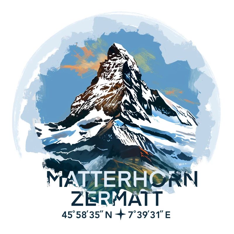 Matterhorn Zermatt Coordinates Keepsake Gift