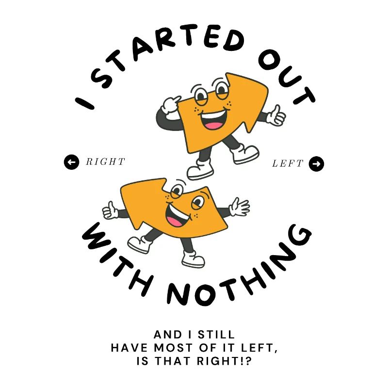 Nichts links oder rechts Karikatur