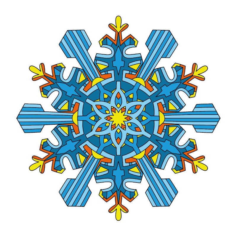 Schneeflocken Mandala