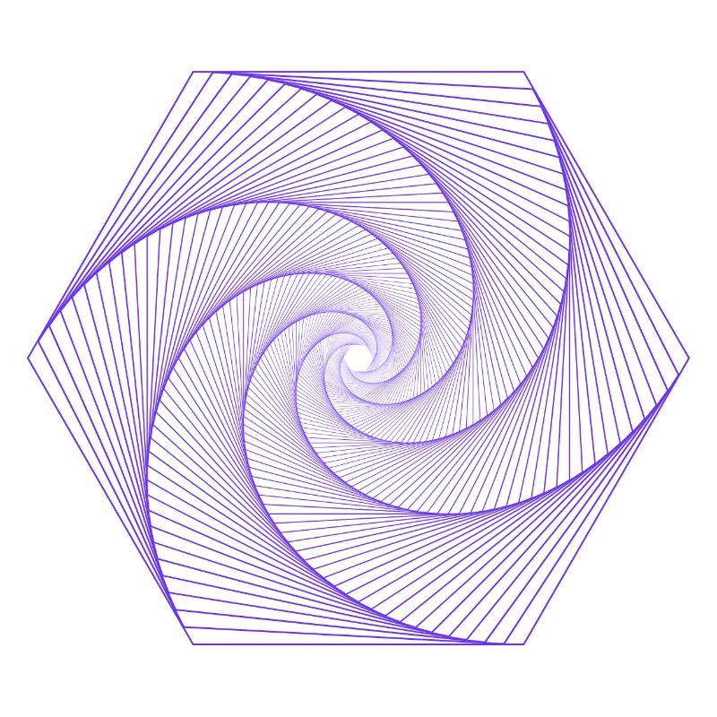 Spirale im hexagonalen Muster