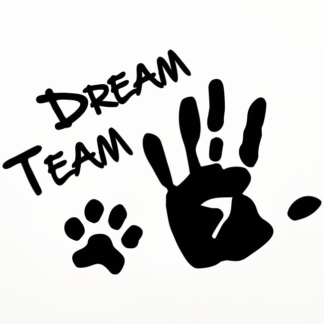 Dream Team Hand Hundpfote - Untersetzer (4er-Set)